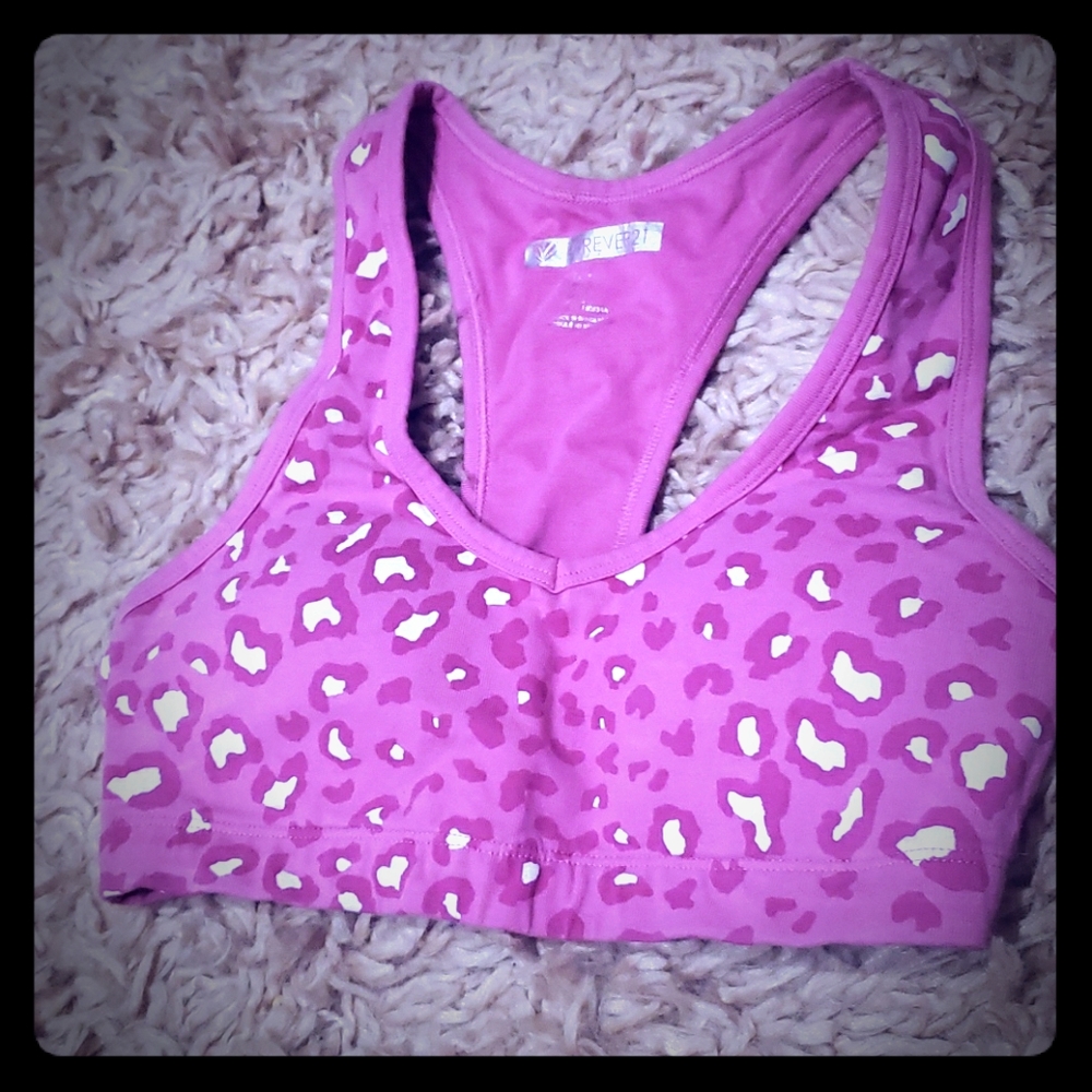 Size S Pink Cheetah Sports Bra